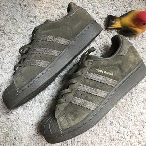 Adidas Superstar Suede Sneakers (green)